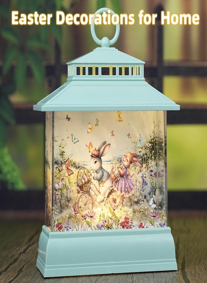 فانوس كرة الثلج لعيد الفصح، زينة عيد الفصح للمنزل، بيضة أرنب عيد الفصح المضيئة مع مؤقت، زينة ربيعية لامعة، هدية لتزيين طاولة العيد - Image 4